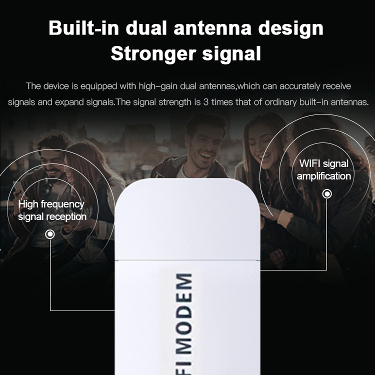 【Free year-round internet access】German-made wireless portable WiFi, 4G speeds comparable to broadband, super strong dual-antenna signal, instant WiFi access, support for up to 10 simultaneous device connections, and password-crackable protection.