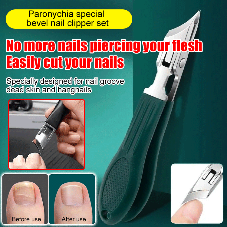 ✂️ Angled nail clipper set, solving paronychia troubles ✂️ ✅ The fine tip design reaches deep into the nail groove, eliminating hard-to-reach areas for ingrown toenails, trimming the nail bed without pulling or injuring the skin