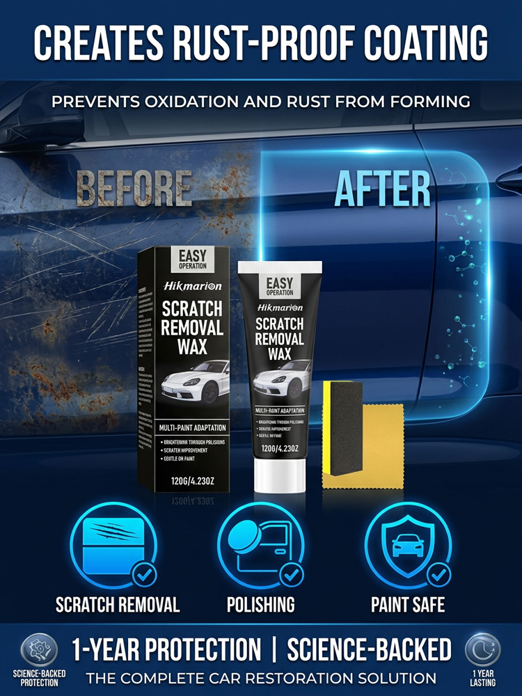✅🚘🚕Removes car scratches in 3 seconds!👍Suitable for 100% of car models and colors🥇99.9% repair rate, protects paint without damaging the surface, rust-proof, anti-oxidation, long-lasting shine and polishing.