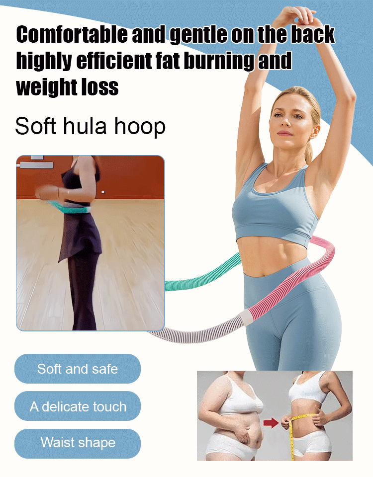 【💪💪💪Lose Belly Fat in 15 Days】 This soft hula hoop features a dual-spring design that massages your waist and abdomen while burning fat. It helps you slim your waist, shape your figure, and improve your health.