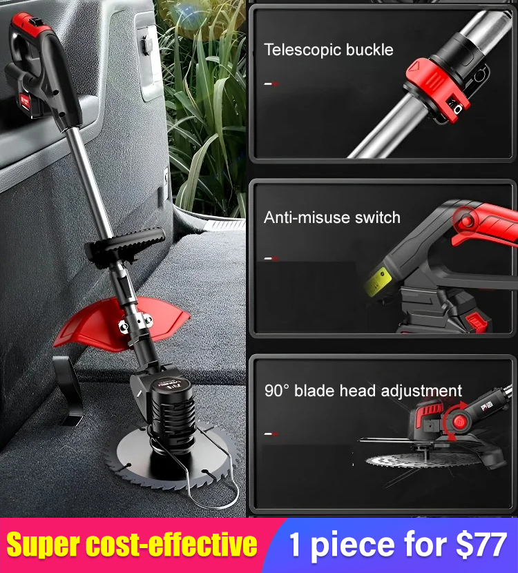 🔥🔥🔥The cordless lawn mower imported from Germany does not require a power cord and does not consume oil, saving a lot of fuel costs. It can quickly mow a 1,000 square meter garden in 3 minutes.