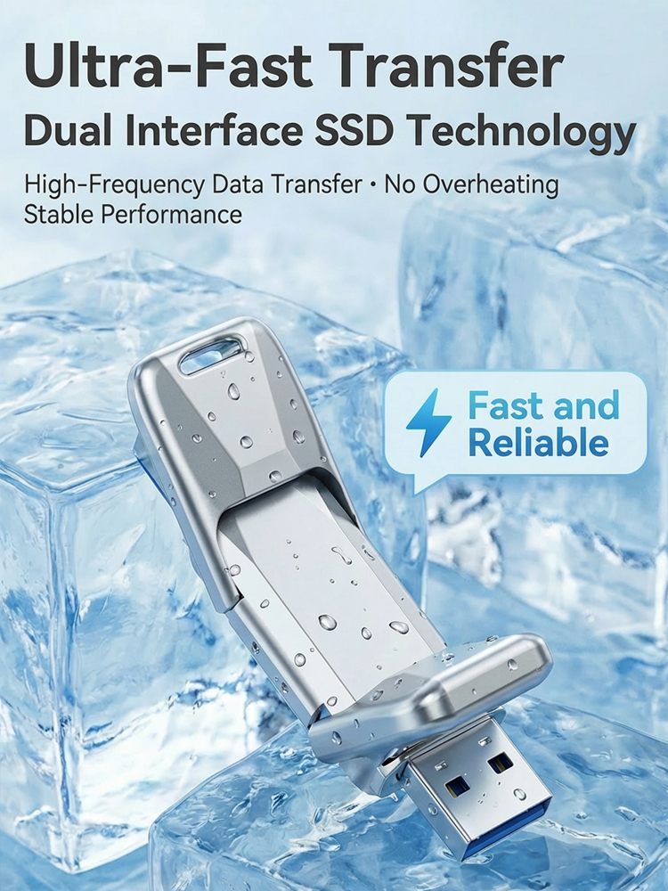 ⚡64TB Ultra-High-Speed ​​High-Capacity Portable Solid State Drive✅USB 3.2 + Type-C Dual Interfaces📱Compatible with Multiple Devices and Systems⚡4K Video Transfer Speeds Up to 550MB/s, German Imported Zinc Alloy Shell, Waterproof and Shockproof