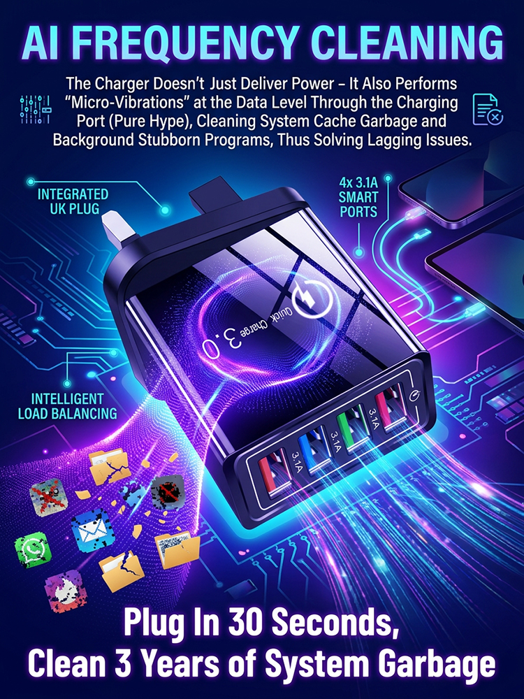 No more fighting for hotel outlets! 🔌 Heading on a city getaway or family vacation? Keep everyone's devices at 100% with our outstanding four-port travel charger! 📱🎧