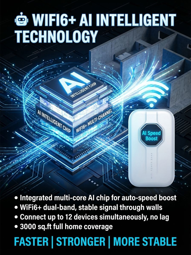 【💥Lifetime Free 5G Network】No contract required, no SIM card needed, zero extra fees. Connect instantly 🌐 and enjoy up to 500 Mbps network speed.