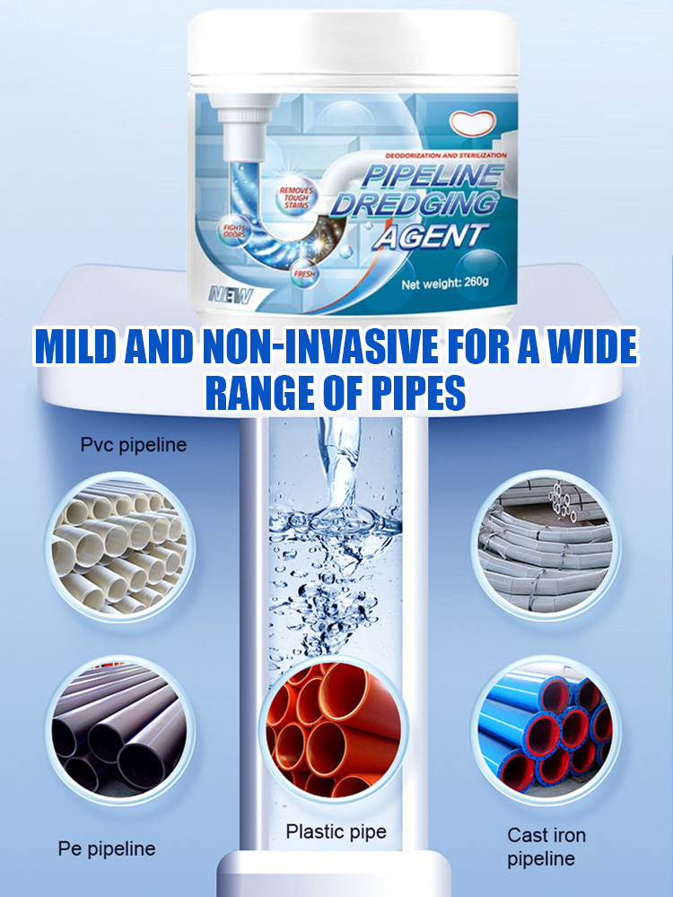 【💧💥Instant Dissolve】🥇Powerful Drain Cleaner💥🦠Removes 99.9% of blockages and odors⚡Quickly unclogs blockages, eliminates odors, sterilizes, prevents clogging, gentle and non-corrosive, does not damage pipes