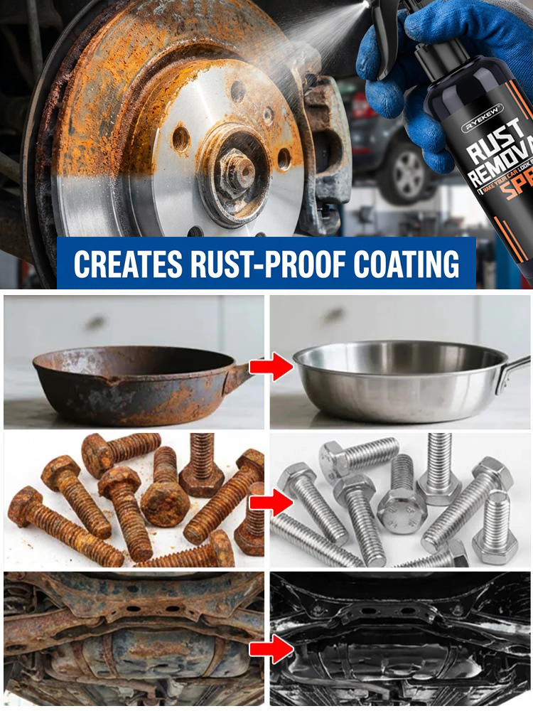German and American Jointly Developed Rust Removal Spray, 3-Second Rapid Rust Removal (99.9% Descaling Rate), Forms a Protective Layer Without Wiping or Washing, Prevents Rust for 1 Year