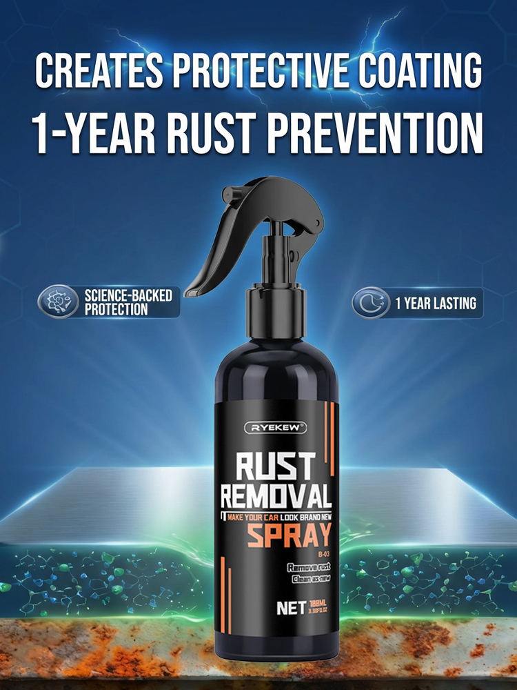 German and American Jointly Developed Rust Removal Spray, 3-Second Rapid Rust Removal (99.9% Descaling Rate), Forms a Protective Layer Without Wiping or Washing, Prevents Rust for 1 Year