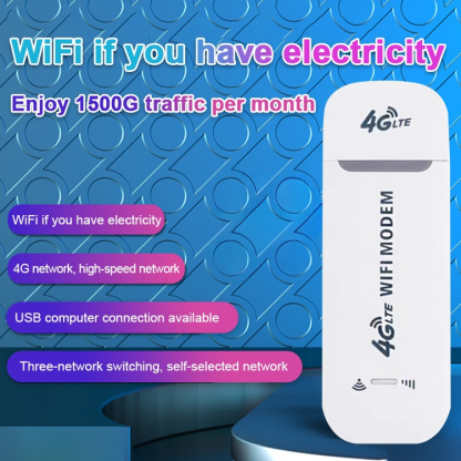 【Free year-round internet access】German-made wireless portable WiFi, 4G speeds comparable to broadband, super strong dual-antenna signal, instant WiFi access, support for up to 10 simultaneous device connections, and password-crackable protection.