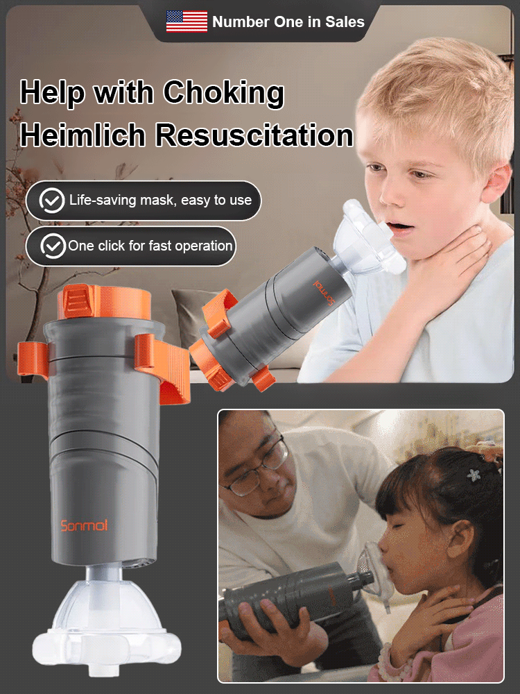 Sonmol Heimlich maneuver, suitable for home use, adults and children, one-button negative pressure suction 33KPA, no pressure required to prevent organ damage, two-way check valve to prevent foreign objects from entering.