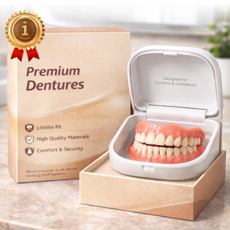 [Comes with Portable Denture Case] ​​Regain Your Smile with Dentures