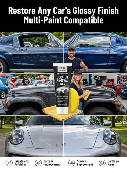 ✅🚘🚕Removes car scratches in 3 seconds!👍Suitable for 100% of car models and colors🥇99.9% repair rate, protects paint without damaging the surface, rust-proof, anti-oxidation, long-lasting shine and polishing.