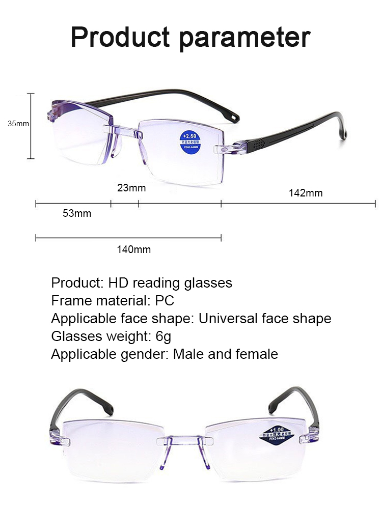 👓👓👓100°-700° auto-zoom reading glasses: a perfect pair for both near and far vision.