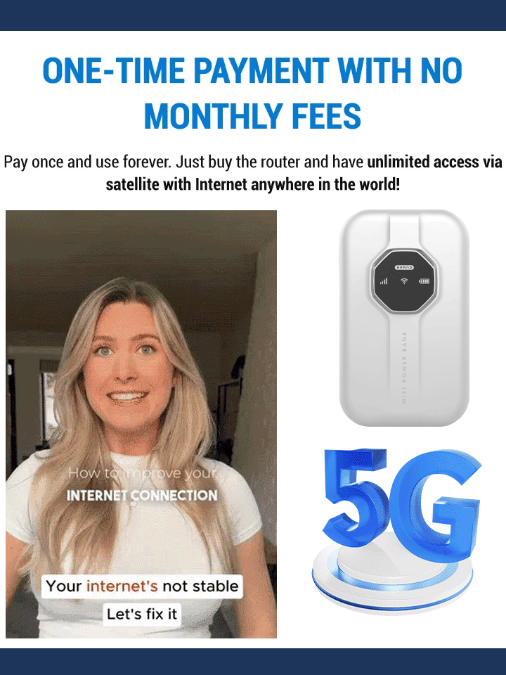 【💥Lifetime Free 5G Network】No contract required, no SIM card needed, zero extra fees. Connect instantly 🌐 and enjoy up to 500 Mbps network speed.