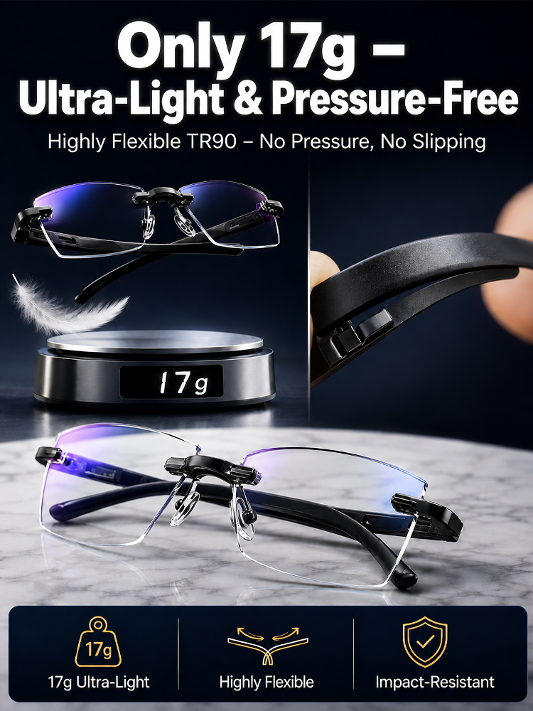 4-in-1 Auto-Adjusting Smart Glasses (Buy 1 Get 1 FREE) Photochromic UV400, Blue Light & 180° Bendable Frame