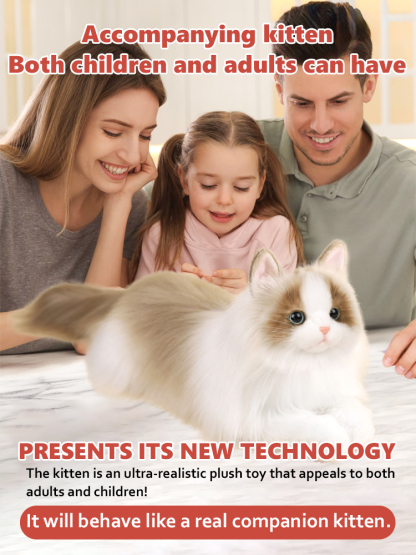 🎁🎁🎁【AI Smart Toy】The best gift for children, with built-in voice response and walking mode, short plush feels as soft as a cloud, built-in safe battery