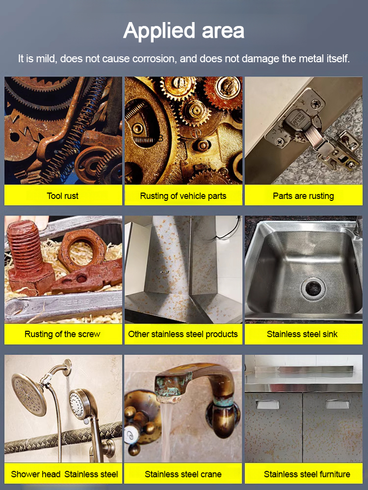 🛠️ This powerful rust remover and rust inhibitor works in one, easily removing 99.99% of rust.