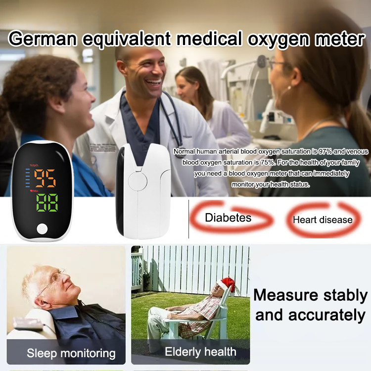 【24-Hour Health Monitoring】With an accuracy rate of up to 99%, this device requires no blood draws or injections, measuring blood glucose, blood pressure, and blood oxygen levels in just 3 seconds.
