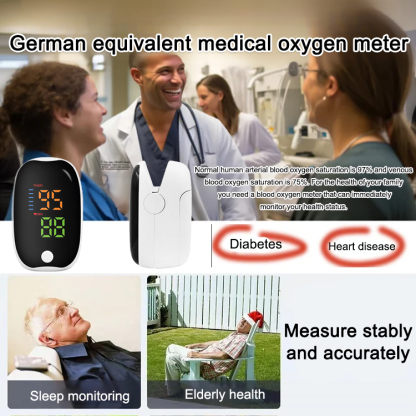 【24-Hour Health Monitoring】With an accuracy rate of up to 99%, this device requires no blood draws or injections, measuring blood glucose, blood pressure, and blood oxygen levels in just 3 seconds.