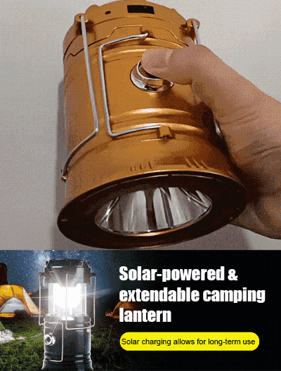 🔦💡Waterproof Multifunctional Solar Light⚡Outdoor Emergency Camping Light, Magnetic Handle, Flashlight, Power Bank, 3-in-1 Lighting Light