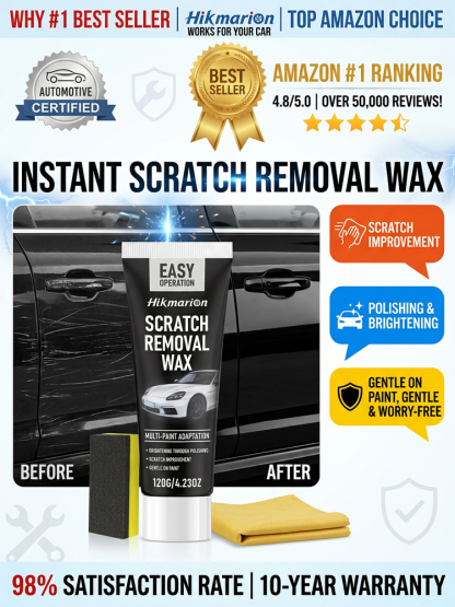 ✅🚘🚕Removes car scratches in 3 seconds!👍Suitable for 100% of car models and colors🥇99.9% repair rate, protects paint without damaging the surface, rust-proof, anti-oxidation, long-lasting shine and polishing.