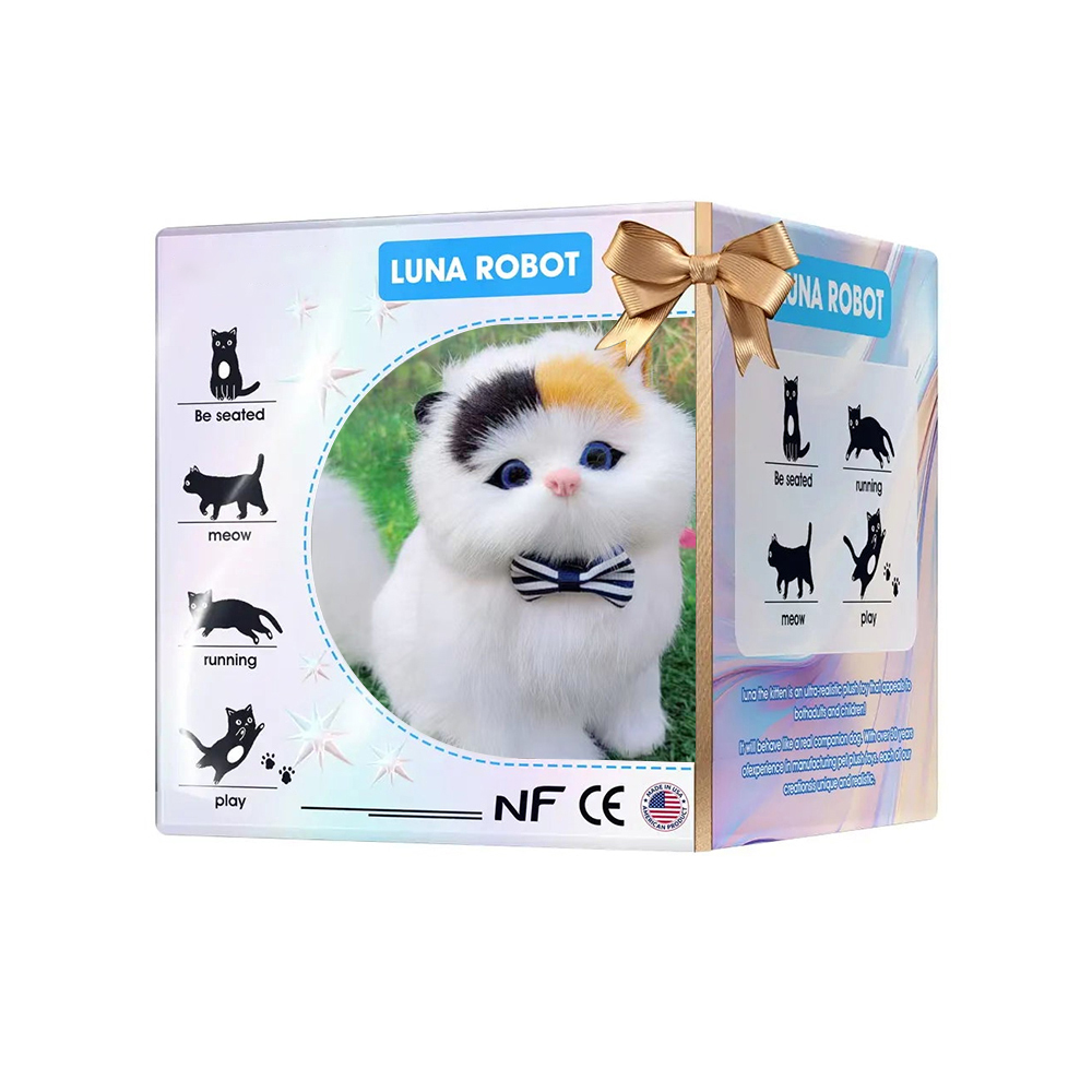 🎁🎁🎁【AI Smart Toy】The best gift for children, with built-in voice response and walking mode, short plush feels as soft as a cloud, built-in safe battery