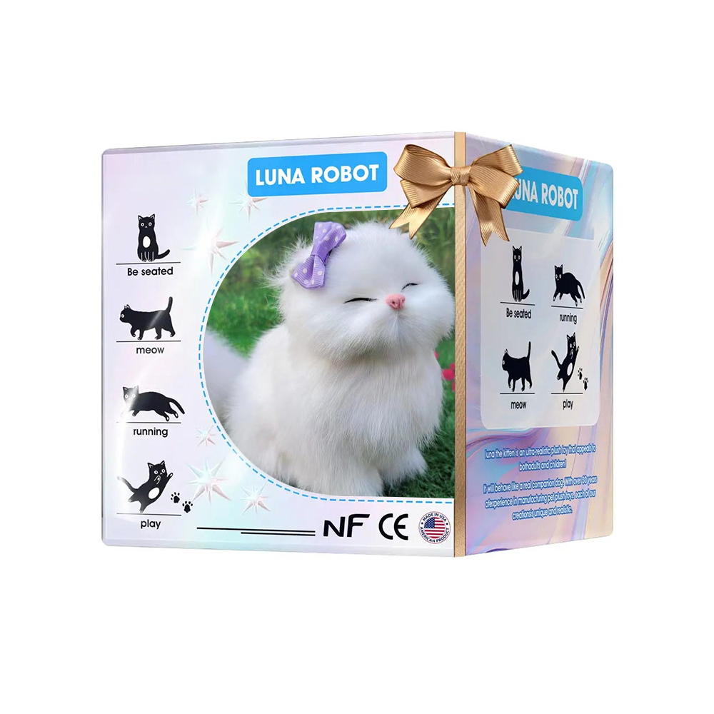 🎁🎁🎁【AI Smart Toy】The best gift for children, with built-in voice response and walking mode, short plush feels as soft as a cloud, built-in safe battery