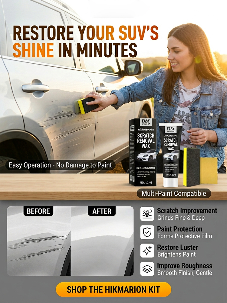 ✅🚘🚕Removes car scratches in 3 seconds!👍Suitable for 100% of car models and colors🥇99.9% repair rate, protects paint without damaging the surface, rust-proof, anti-oxidation, long-lasting shine and polishing.