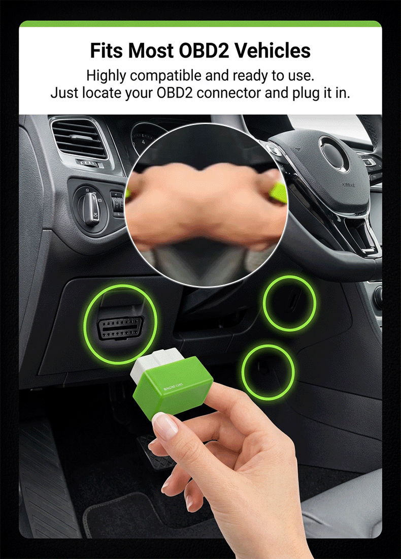 【Save up to 40% on fuel costs】Works with all vehicles, plug and play, effective in 30 seconds, 100% compliant and legal. Unleash powerful acceleration and save fuel in real time. Compatible with all cars, SUVs, trucks, and diesel vehicles.
