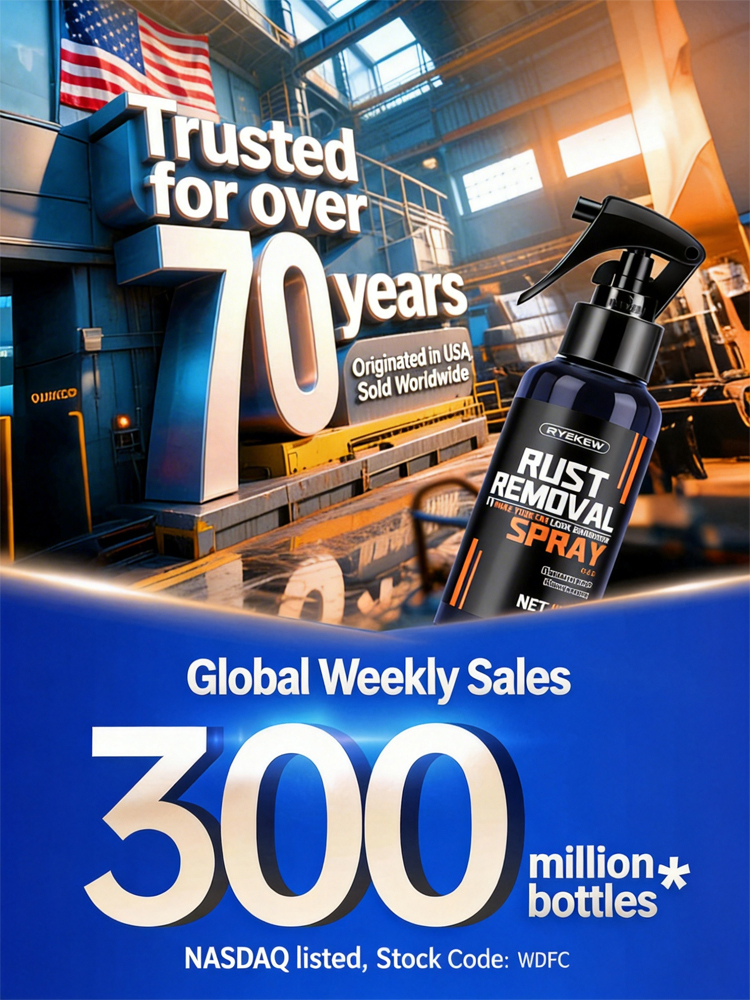 German and American Jointly Developed Rust Removal Spray, 3-Second Rapid Rust Removal (99.9% Descaling Rate), Forms a Protective Layer Without Wiping or Washing, Prevents Rust for 1 Year