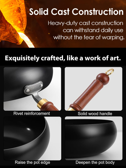 💯 Imported from Germany, this non-stick pan is used by chefs in five-star restaurants. Compatible with all stovetops, it can handle frying, boiling, stir-frying, and grilling all in one pan!