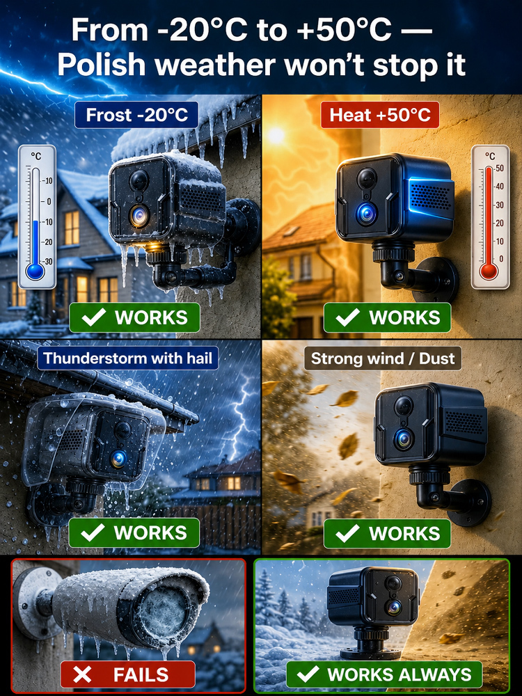 📶 Works Without WiFi，Built-in Battery Backup，🧲Instant Magnetic Mount