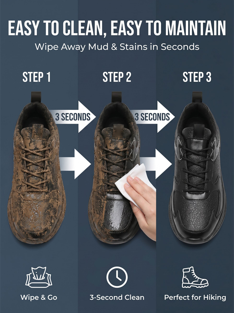 [Whole cowhide] Non-slip and durable men's sports shoes