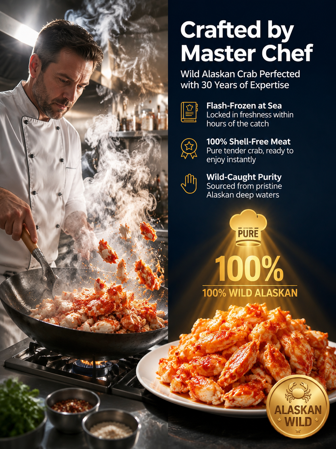 🚀 Geographic-Origin Crab: 1-bite to instant cellular vitality, No more fake seafood!