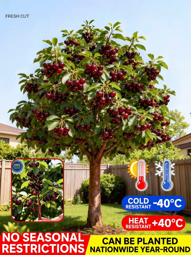 Non-GMO cherry seedlings, shipped with original soil🌍, 100% survival rate💯!