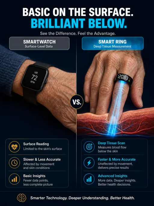 👨‍⚕️【Cutting-Edge Silicon Valley Technology】Say Goodbye to Needle Pain! Precise 24/7 Monitoring: A single smart ring tracks your blood pressure and blood sugar trends. Your personal health manager worth millions! 💎