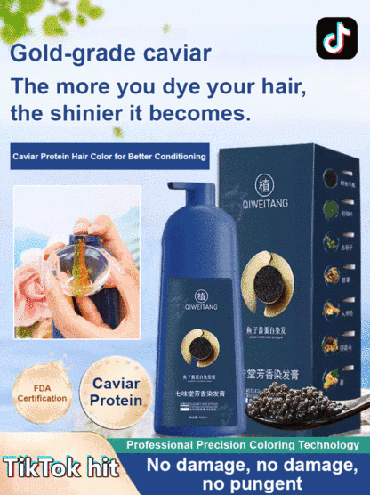 Zhivas Caviar Protein Hair Dye [Salon-Grade 2-in-1 Hair Dye and Conditioner]