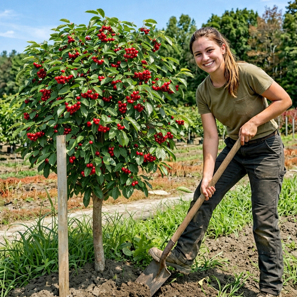 Non-GMO cherry seedlings, shipped with original soil🌍, 100% survival rate💯!