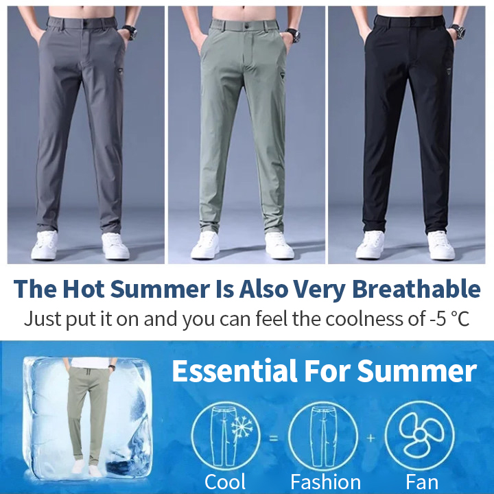 Elastic Straight Leg Casual Pants - Clearance Sale Countdown, Don't Miss Out! 🚨🔥