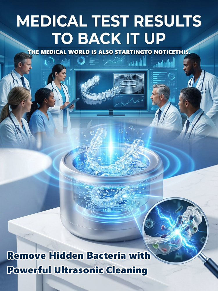 Deep-Clean Your Dentures in Just 5 Minutes: Professional Ultrasonic + UV Technology Kills 99.9% of Bacteria 🦷