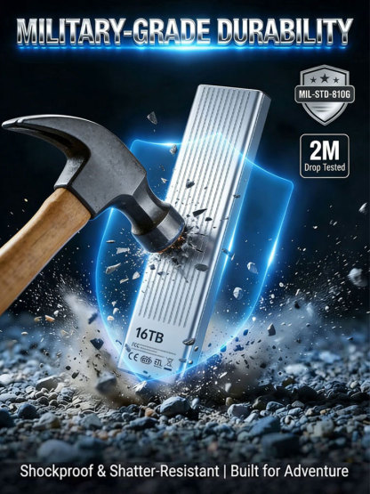 🚀 Unleash the Power of Portable Storage! This portable 16TB SSD 💾—previously held up at the port due to unforeseen circumstances 🚢📦—is now available for a limited time at an unbeatable, factory-direct price 💰.