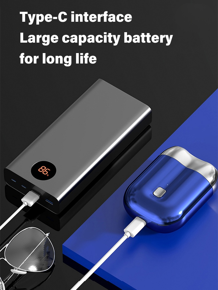🪒 Lightweight and efficient mini shaver｜Suitable for 99.8% of coarse beards, approximately 180 days of use on a single charge