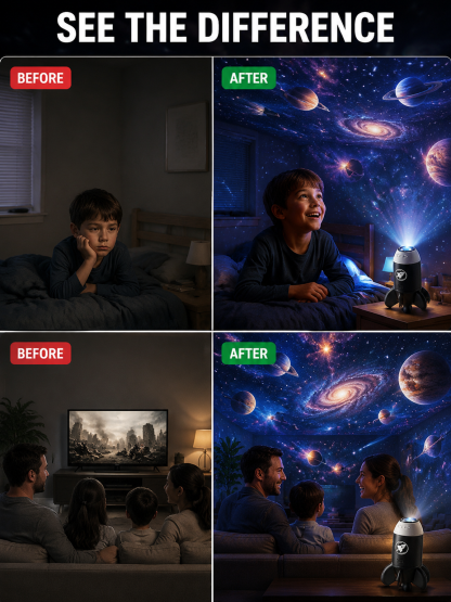 Instantly transform any boring room into an immersive galaxy. High-definition dynamic projection for the ultimate chill vibe. 🚀