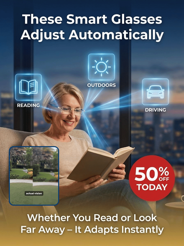 【Vision Restored to 20-Year-Old Condition】Smart Zoom Comfort Reading Glasses