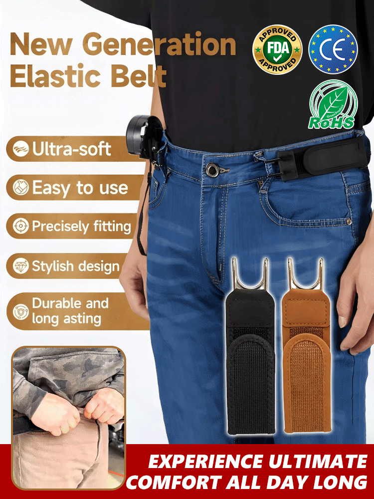 “Tactical Metal Hook Elastic Belt: A perfect fit every time.” 🔗⚙️
