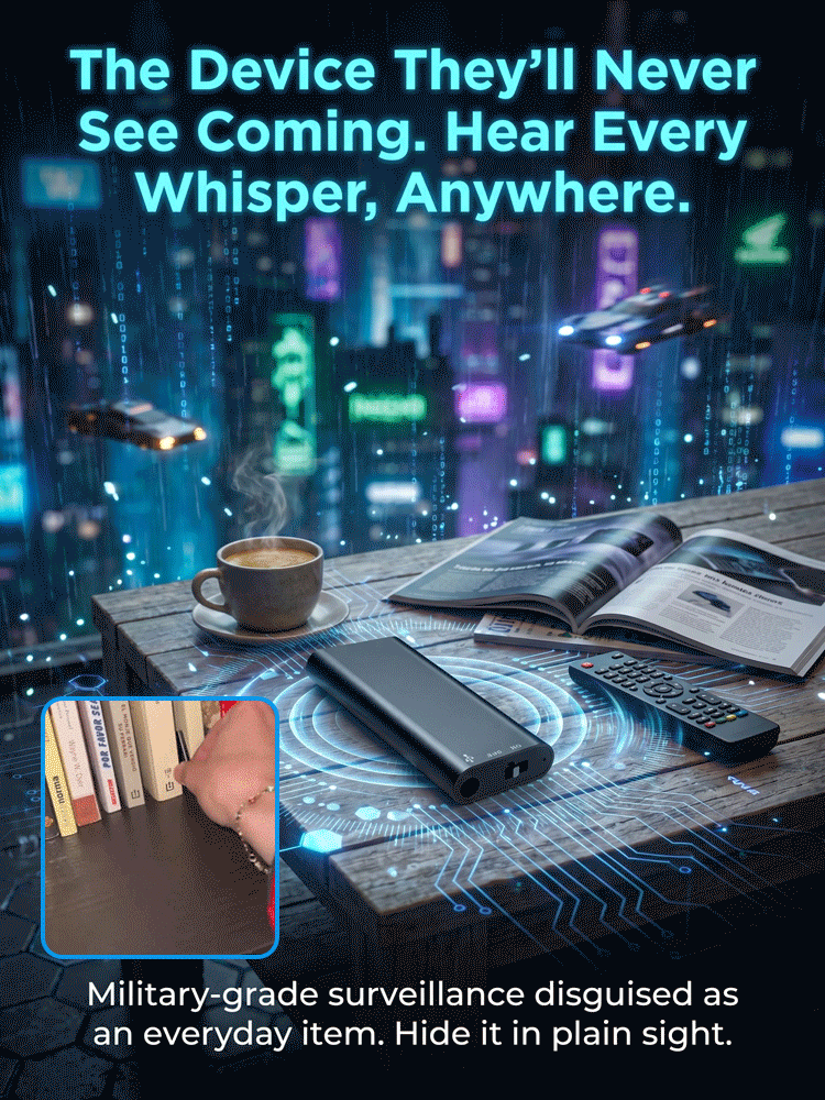 [300-hour battery life] One-click hidden voice recorder