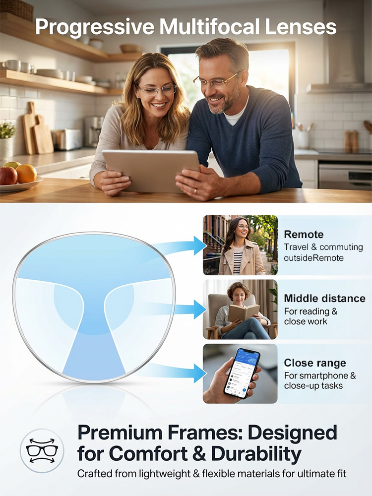 🌞 Outdoor sunglasses + 🏠 Indoor reading glasses = 🕶️ One pair is enough