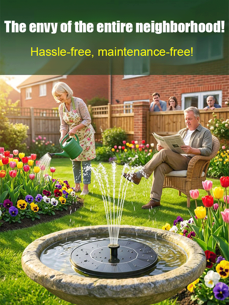 Say Goodbye to Electricity Bills! Zero Wiring! Transform Your Garden into a Private Oasis! Simply Add Water for Instant Spraying! This Fountain Instantly Attracts Beautiful Birds!