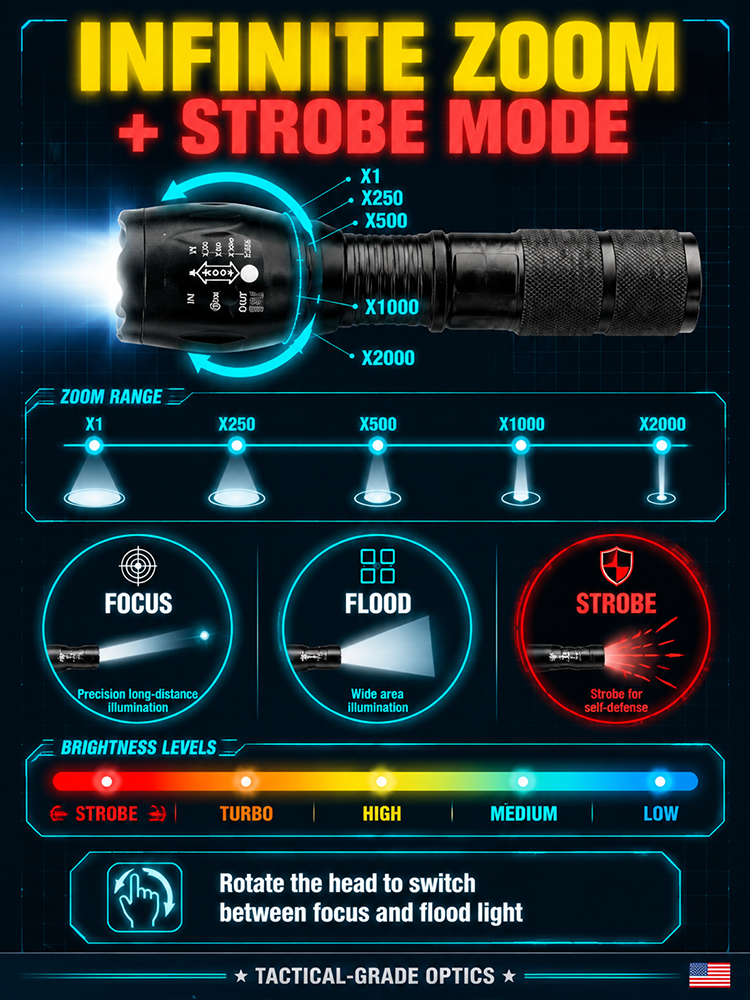  🚀 Tactical Night Cannon: Pierce 2000m darkness instantly, No more blind spots!