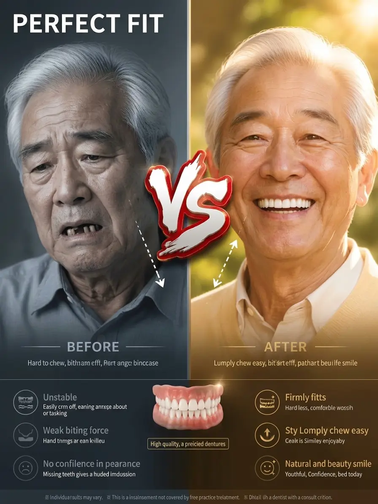 🔬 Obtenez instantanément un « sourire hollywoodien » parfait en une seule seconde ! Dites adieu aux implants dentaires coûteux et douloureux. Moulées à l'eau chaude pour un ajustement sur mesure — confortables et faciles à porter, même pour les personnes