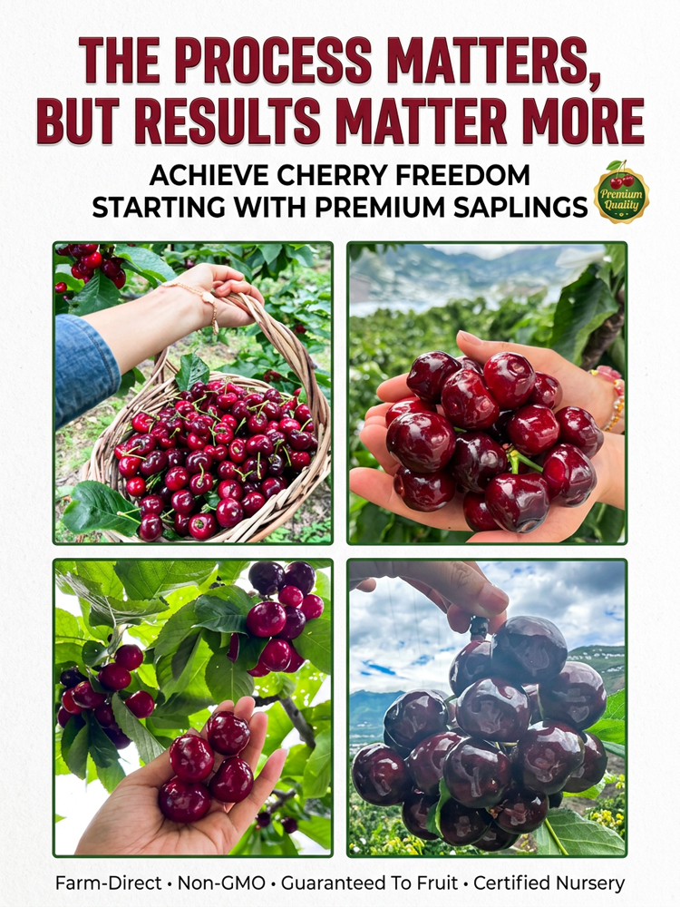 Non-GMO cherry seedlings, shipped with original soil🌍, 100% survival rate💯!